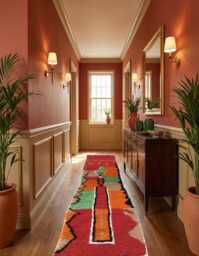 Handmade Wool Berber Runner Rug Custom Moroccan Design - thumbnail 1