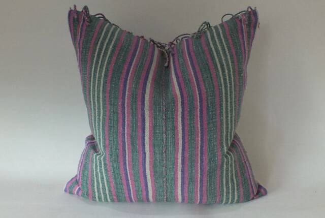 Vintage Hmong Handwoven Pillow Cover Bohemian Textile Throw Cushion - image 1