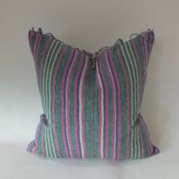 Vintage Hmong Handwoven Pillow Cover Bohemian Textile Throw Cushion - thumbnail 2