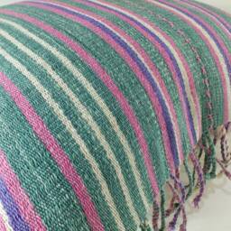 Vintage Hmong Handwoven Pillow Cover Bohemian Textile Throw Cushion - thumbnail 4