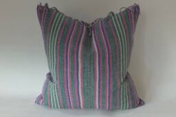 Vintage Hmong Handwoven Pillow Cover Bohemian Textile Throw Cushion - thumbnail 1
