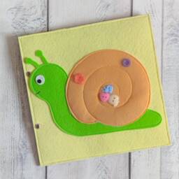 Felt Snail Quiet Book Page Travel Activity Toy For Baby - thumbnail 2