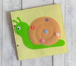 Felt Snail Quiet Book Page Travel Activity Toy For Baby - thumbnail 1