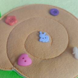 Felt Snail Quiet Book Page Travel Activity Toy For Baby - thumbnail 4