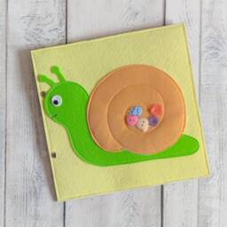 Felt Snail Quiet Book Page Travel Activity Toy For Baby - thumbnail 3