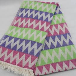 "Zigzag Towel, Geometric Towel, Double Face Towel, 38""x67" - thumbnail 3