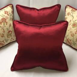 Brocade Cherry Flower Custom Pillow - thumbnail 4