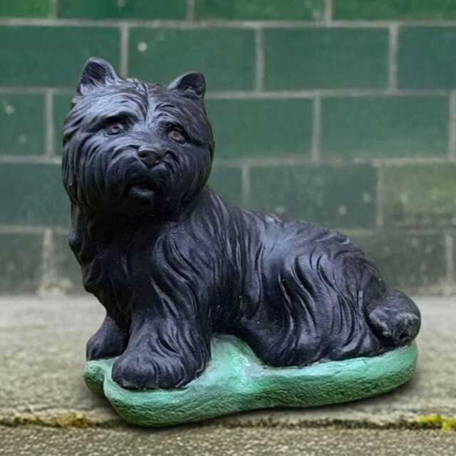 Concrete Westie Dog Sculpture Stone Terrier Figurine Outdoor Pet Memorial Decor Cement Puppy Statue Handmade Ornament Dog Lover Gift - image 1
