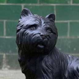 Concrete Westie Dog Sculpture Stone Terrier Figurine Outdoor Pet Memorial Decor Cement Puppy Statue Handmade Ornament Dog Lover Gift - thumbnail 2