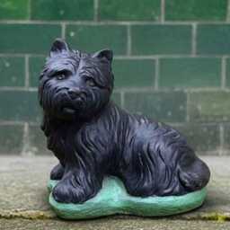 Concrete Westie Dog Sculpture Stone Terrier Figurine Outdoor Pet Memorial Decor Cement Puppy Statue Handmade Ornament Dog Lover Gift - thumbnail 4