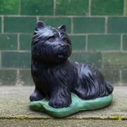 Concrete Westie Dog Sculpture Stone Terrier Figurine Outdoor Pet Memorial Decor Cement Puppy Statue Handmade Ornament Dog Lover Gift - thumbnail 3