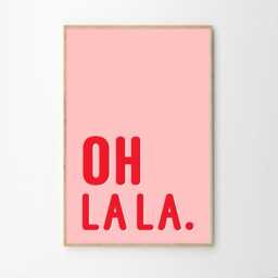 Oh La Quote Art Canvas Poster, Trendy Wall Art, Typography Aesthetic Decor, Retro Home Printed Gift - thumbnail 2