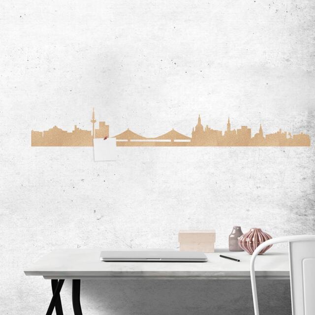 Korkline Dresden Skyline Murals City Panorama Pinboard Decoration Made Of Cork Wall Sticker Living Room Tattoo Bedroom Silhouette - image 1