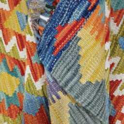 Kilim Rug Classic, Handmade Artisan Afghan Turkish Scandinavian Navajo Bohemian Wool Flatweave Multicolour 120x81 cm - thumbnail 4