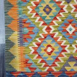 Kilim Rug Classic, Handmade Artisan Afghan Turkish Scandinavian Navajo Bohemian Wool Flatweave Multicolour 120x81 cm - thumbnail 2
