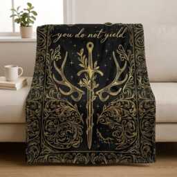 Throne Of Glass Blanket, Sarah J Maas Manon Blackbeak Abraxos Aelin Galathynius Rowan Whitethorn, Fantasy Bookish Gift - thumbnail 2