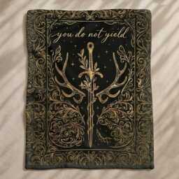Throne Of Glass Blanket, Sarah J Maas Manon Blackbeak Abraxos Aelin Galathynius Rowan Whitethorn, Fantasy Bookish Gift - thumbnail 3