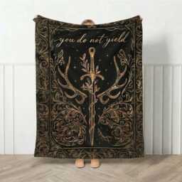 Throne Of Glass Blanket, Sarah J Maas Manon Blackbeak Abraxos Aelin Galathynius Rowan Whitethorn, Fantasy Bookish Gift - thumbnail 1
