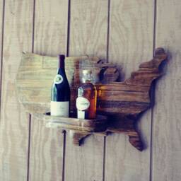 America Shelf - Pallet Wood Rack Custom Art - thumbnail 2