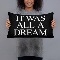 It Was All A Dream Pillow Stylish Home Decor Throw Pillow - thumbnail 1
