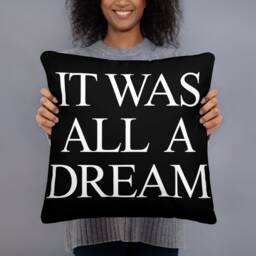 It Was All A Dream Pillow Stylish Home Decor Throw Pillow - thumbnail 2