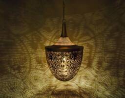 Moroccan Pendant Light, Lamp , Hanging Lamp Lampshades Lighting New Home Decor , Ceiling Light, Shade Gold Brass - thumbnail 1