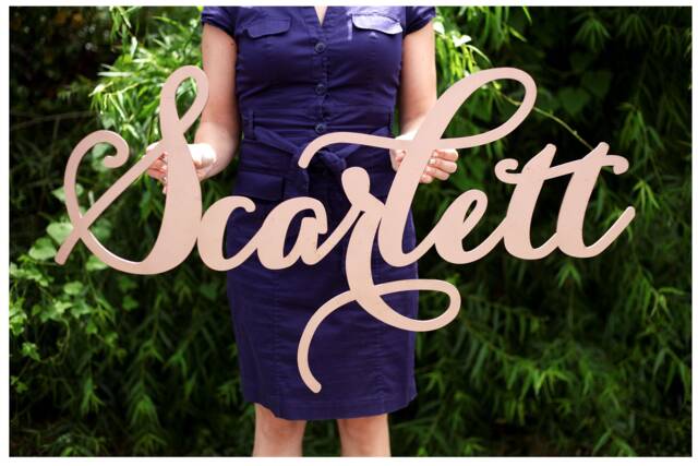 Rose Gold Baby Name Sign For Wall Nursery Room Decor - image 1