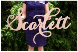 Rose Gold Baby Name Sign For Wall Nursery Room Decor - thumbnail 1
