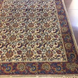 Handmade Cotton Rug Kalamkari Block Print, 3x5 Ft - thumbnail 1