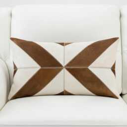 Brown White Natural Geometric Lumbar Pillow 30 X 50 cm - thumbnail 1