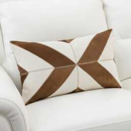 Brown White Natural Geometric Lumbar Pillow 30 X 50 cm - thumbnail 3