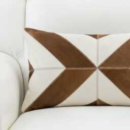 Brown White Natural Geometric Lumbar Pillow 30 X 50 cm - thumbnail 4