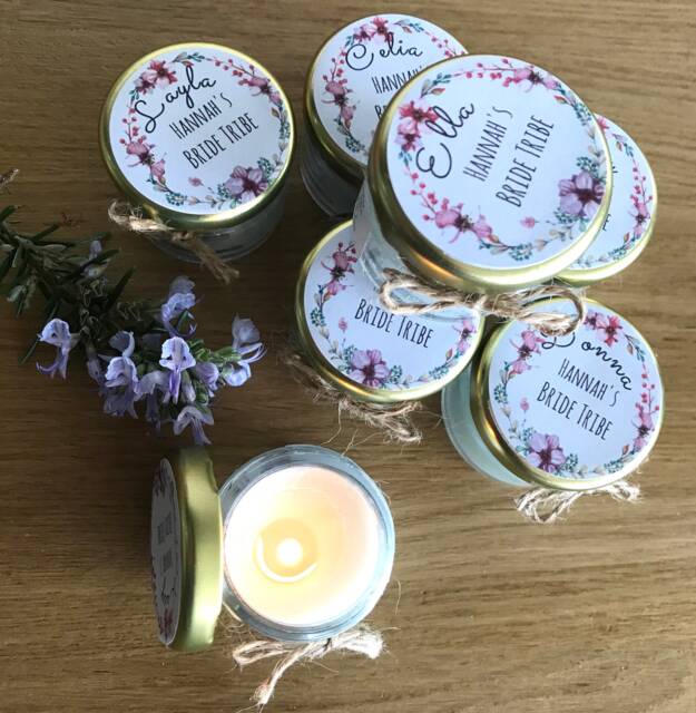 Personalised Hen Party Candles - Bride Tribe Mini Favours Gifts - image 1