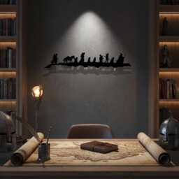 Epic Fantasy Metal Wall Art, Nerdy Home Theater Decor, Unique Birthday Gift - thumbnail 3