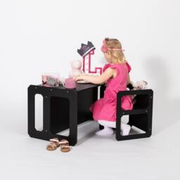 Montessori Table Kids, Wooden Or Toddler Chair, Step Stool Cube Chair Set Childrens Weaning
