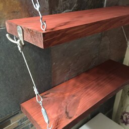 Suspended Shelves, Bathroom Shelf, Hanging Shelf, Book Shelf, Floating Shelves , Wood Shelf, Modern Shelf - thumbnail 3