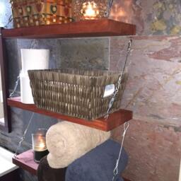 Suspended Shelves, Bathroom Shelf, Hanging Shelf, Book Shelf, Floating Shelves , Wood Shelf, Modern Shelf - thumbnail 2