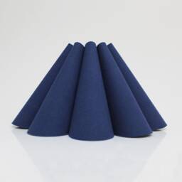 Navy Blue Pleated Lampshade Handmade Fabric & Acrylic