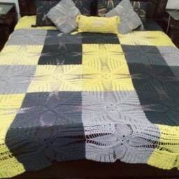 Multicolor English Handmade Popcorn Crochet Bedding - thumbnail 2