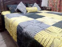 Multicolor English Handmade Popcorn Crochet Bedding