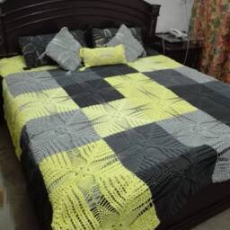 Multicolor English Handmade Popcorn Crochet Bedding - thumbnail 3