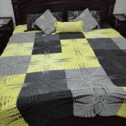 Multicolor English Handmade Popcorn Crochet Bedding - thumbnail 4