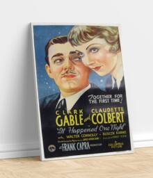 It Happened One Night Movie Poster Canvas Art - 1934 Retro Decor - thumbnail 1