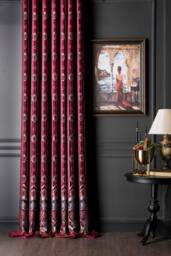 Luxury Damask Curtain Panel Striped Navy, Black, Bronze, Gray - Custom Size
