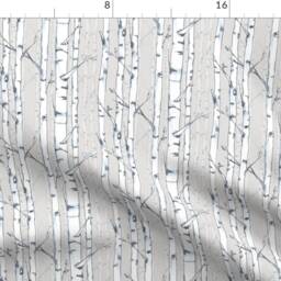 Forest Curtain Panel - Woodland Birch Trees Gray Nursery Custom By Lanagibson - thumbnail 4