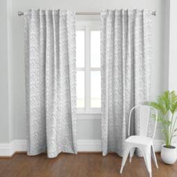 Forest Curtain Panel - Woodland Birch Trees Gray Nursery Custom By Lanagibson - thumbnail 2