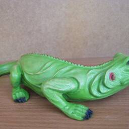 Iguana Sculpture Reptile Memorial Lizard Figurine Exotic Garden Statue Wildlife Animal Outdoor Lawn Decor Back Yard Flowerbed Keepsake - thumbnail 2