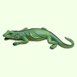 Iguana Sculpture Reptile Memorial Lizard Figurine Exotic Garden Statue Wildlife Animal Outdoor Lawn Decor Back Yard Flowerbed Keepsake - thumbnail 1
