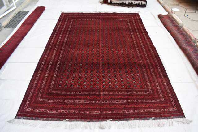 Handwoven Afghan Wool Rug 9.11x6.8 Ft Mowrai Gul Carpet - image 1