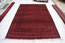 Handwoven Afghan Wool Rug 9.11x6.8 Ft Mowrai Gul Carpet - thumbnail 1